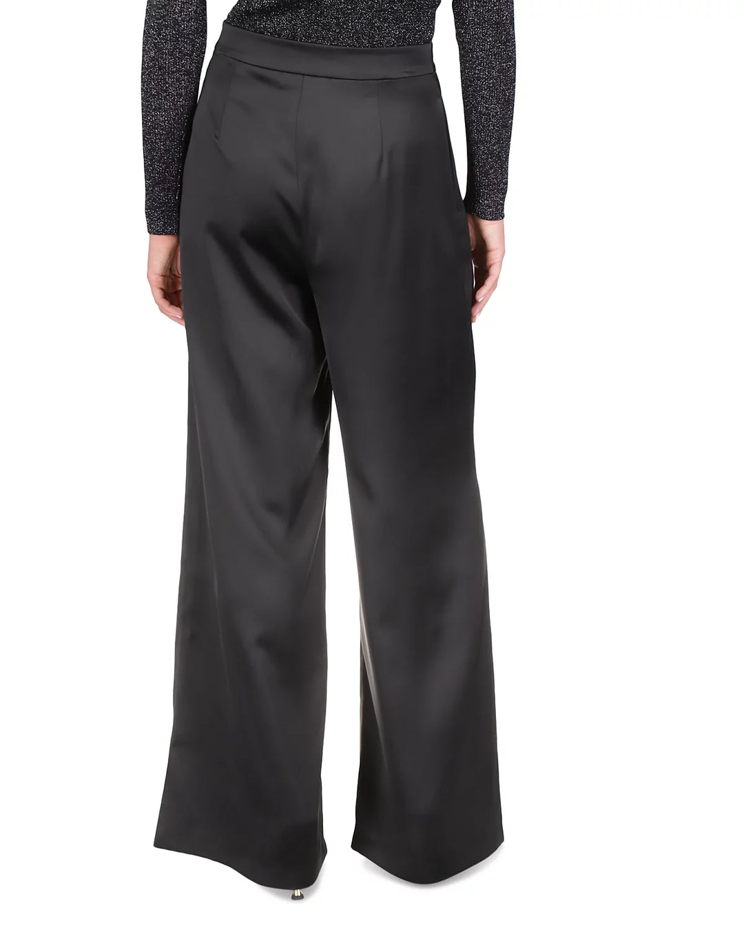 MICHAEL MICHAEL KORS Satin Pleated Wide Leg Pants