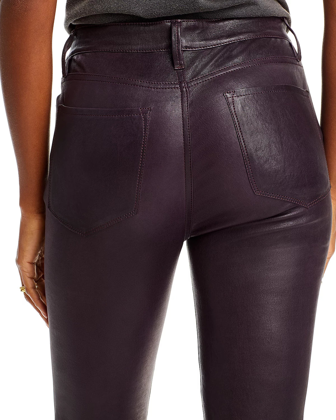 FRAME Le Crop Mini Bootcut Leather Pants