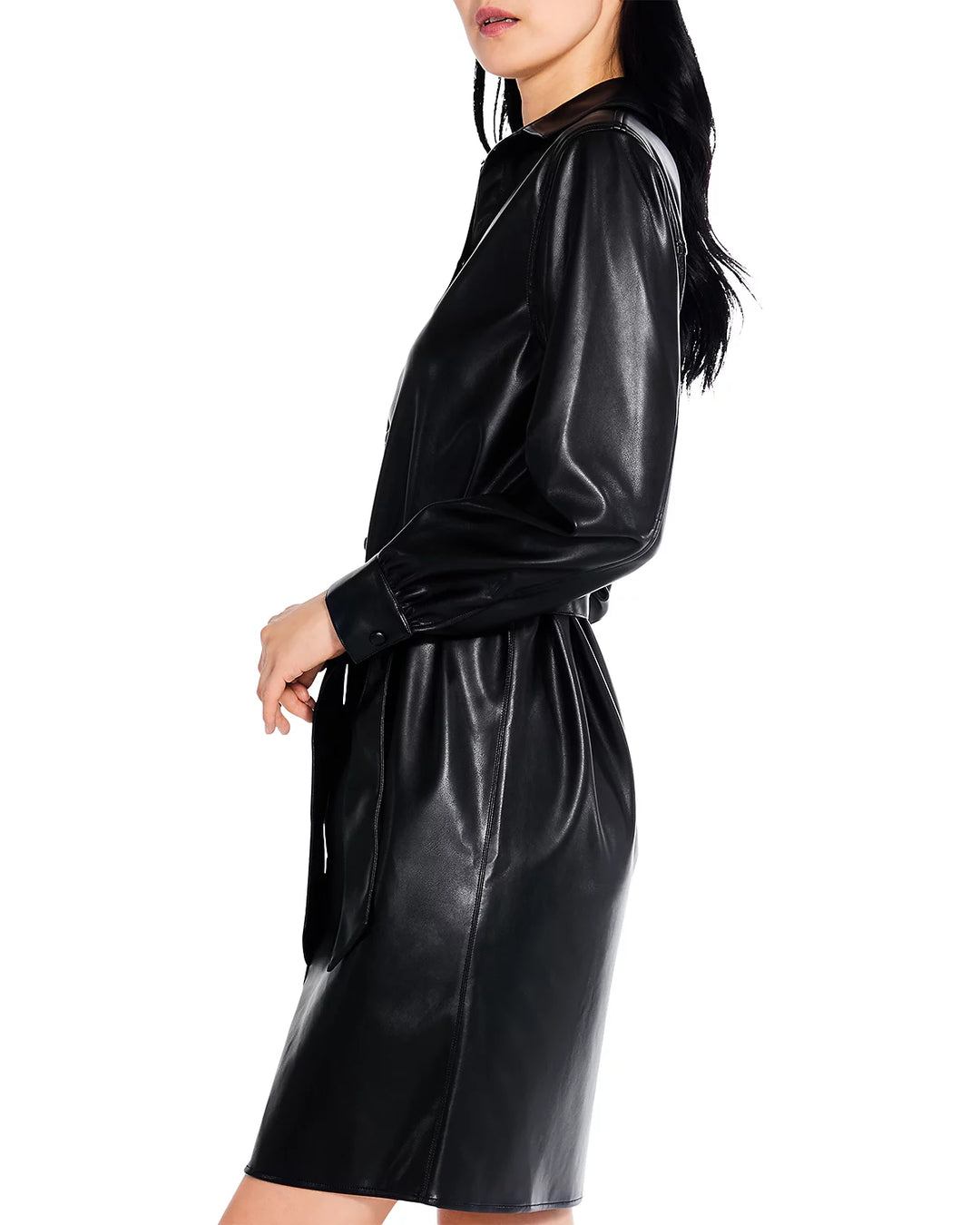 NIC+ZOE Faux Leather Trench Dress