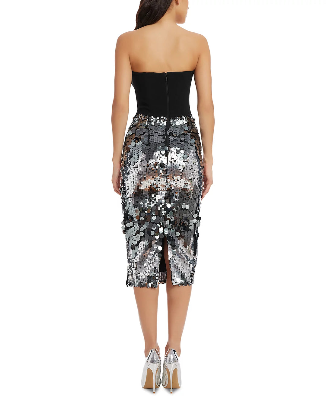 Dress the Population Robin Strapless Sequin Skirt Bodycon Dress