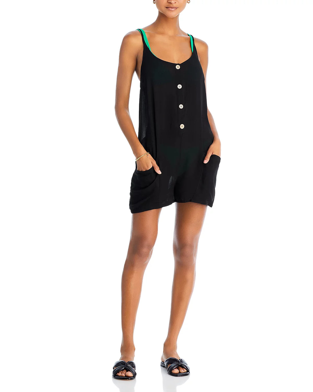 AQUA Swim Short Swim Coverup Romper