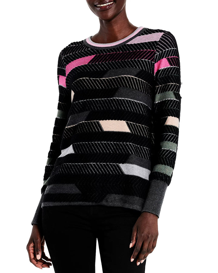NIC+ZOE Shaded Stripes Sweater
