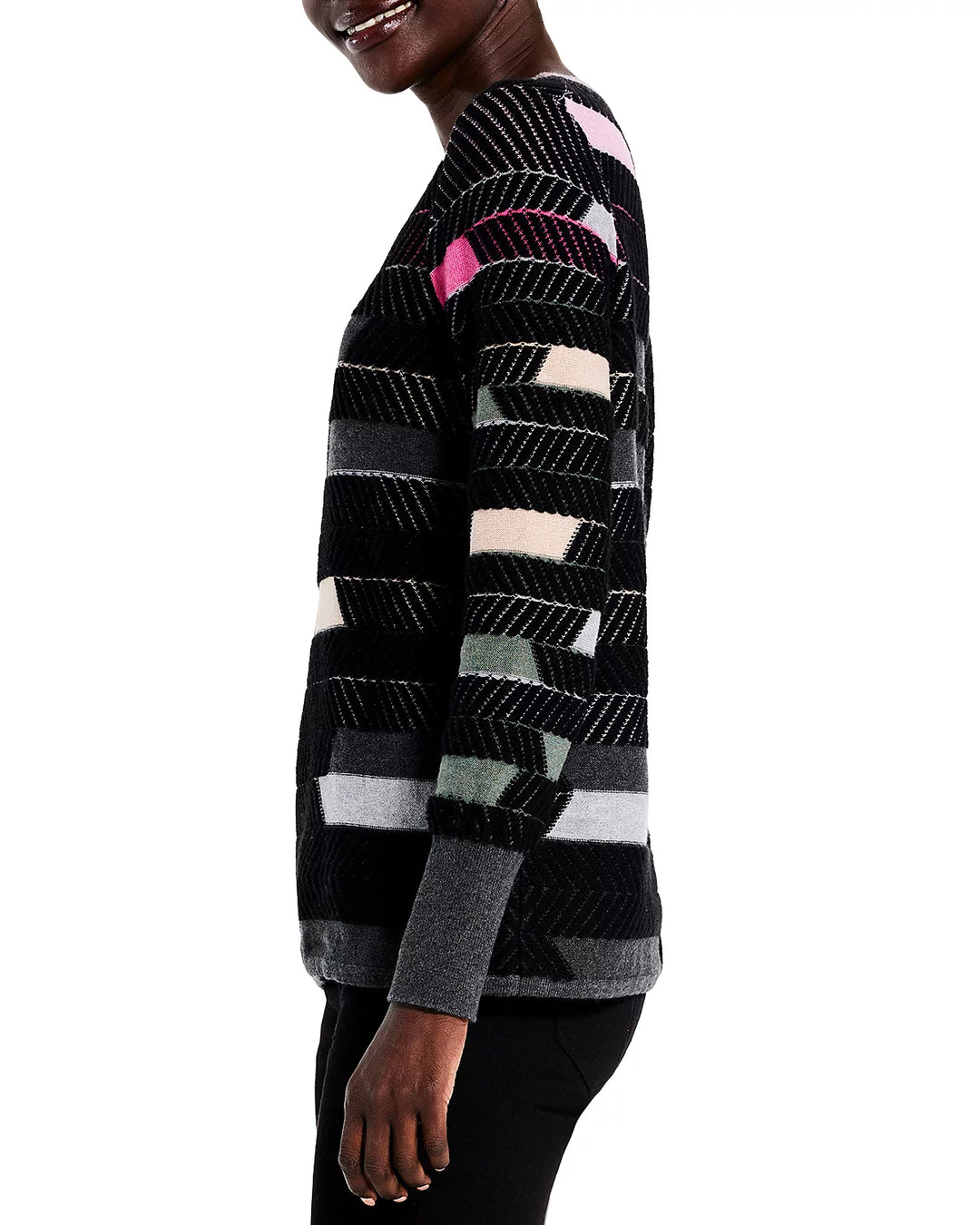NIC+ZOE Shaded Stripes Sweater