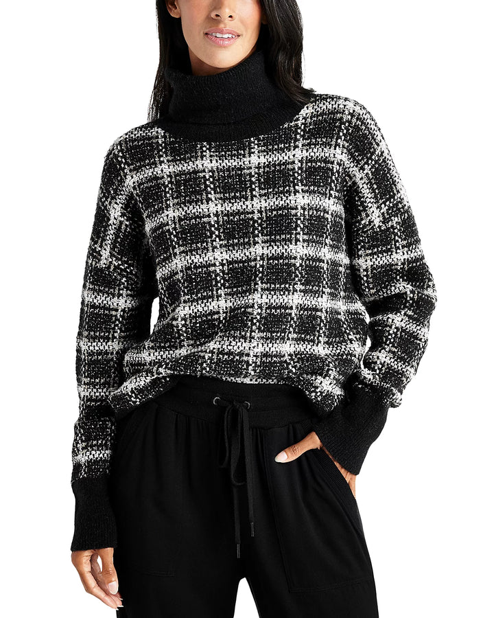 Splendid Ginny Plaid Turtleneck Sweater