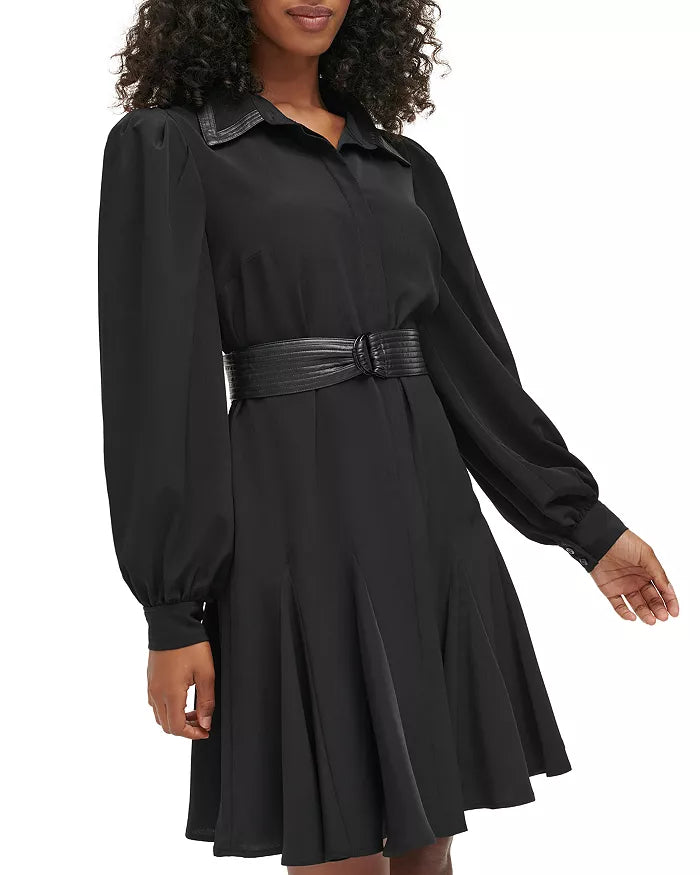 Karl Lagerfeld Paris Belted Shirt Dress