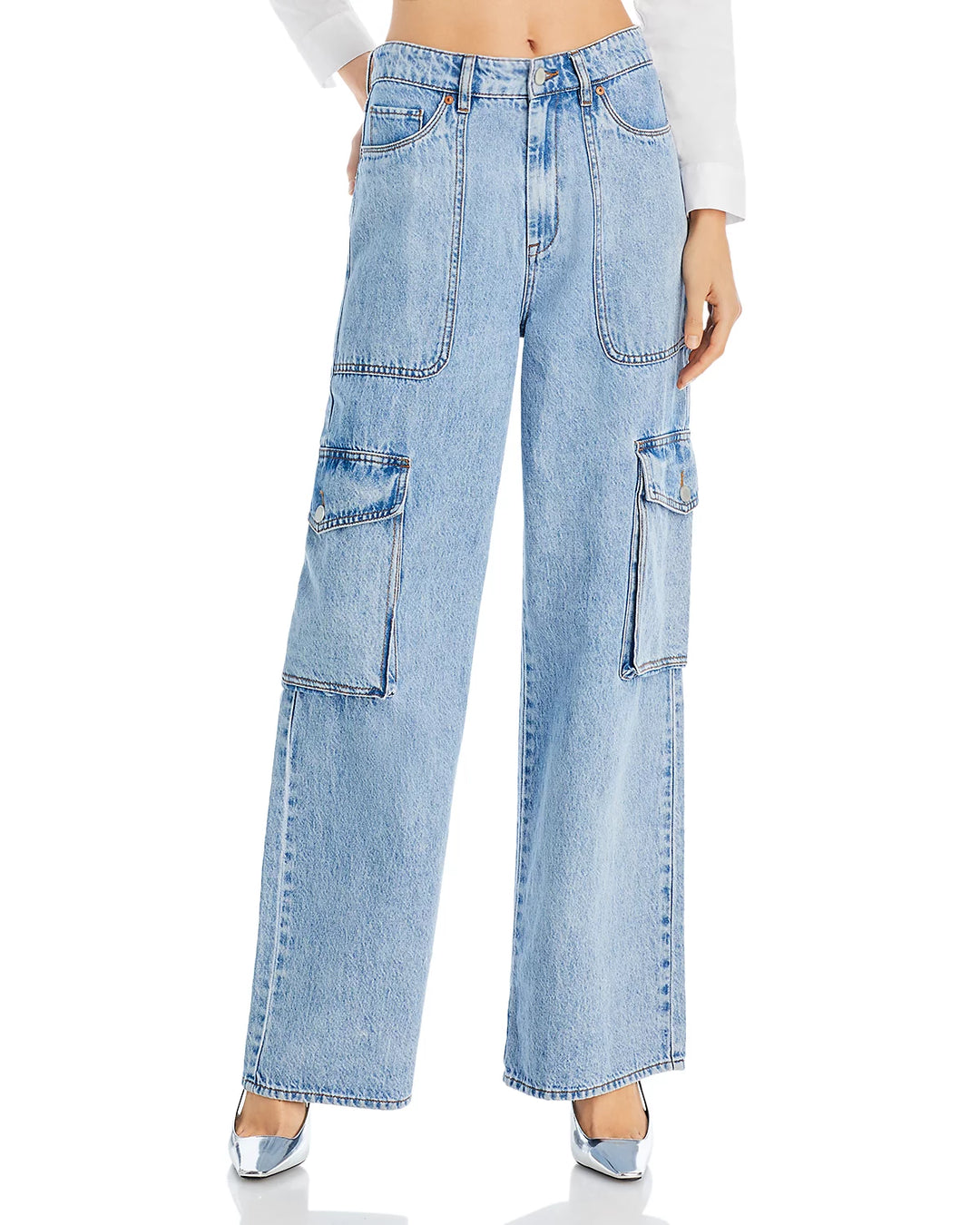 BLANKNYC High Rise Wide Leg Cargo Jeans