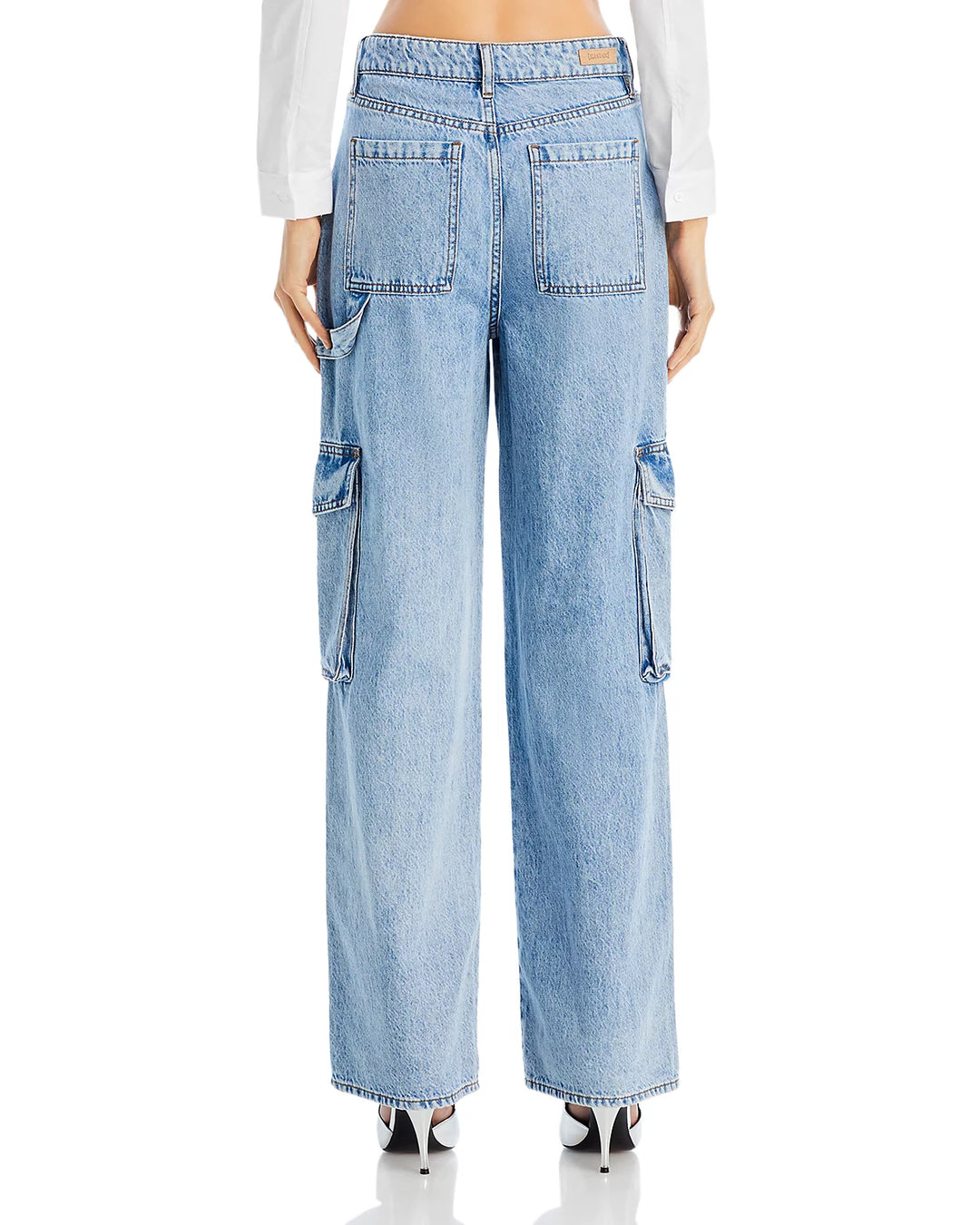 BLANKNYC High Rise Wide Leg Cargo Jeans