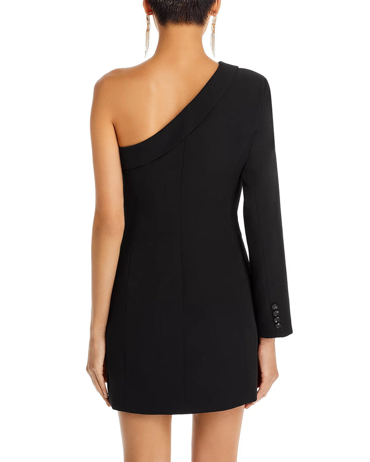 AQUA One Shoulder Blazer Dress