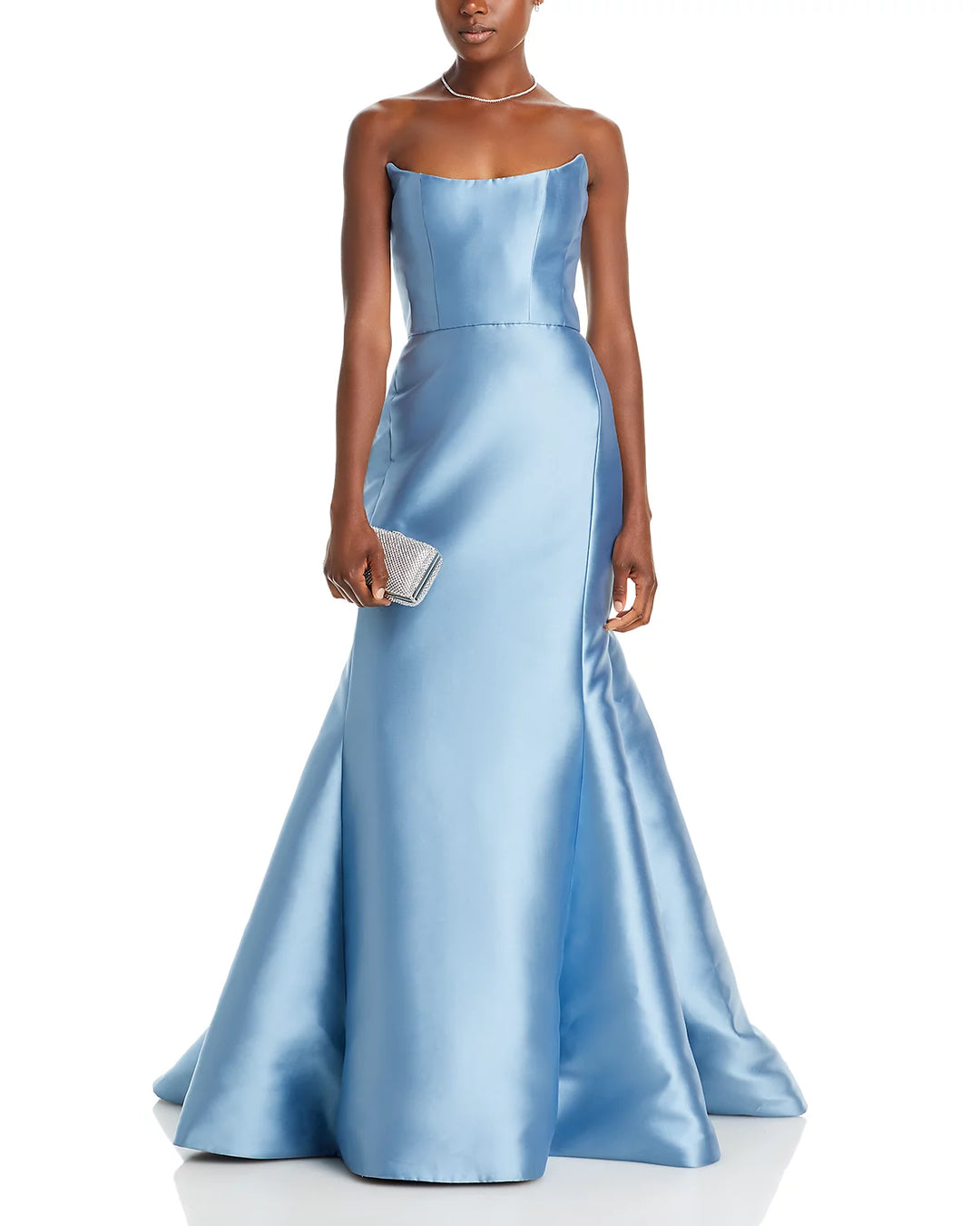 Amsale Strapless Mikado Gown