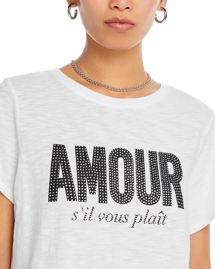 Cinq à Sept Rhinestone Amour Graphic Tee