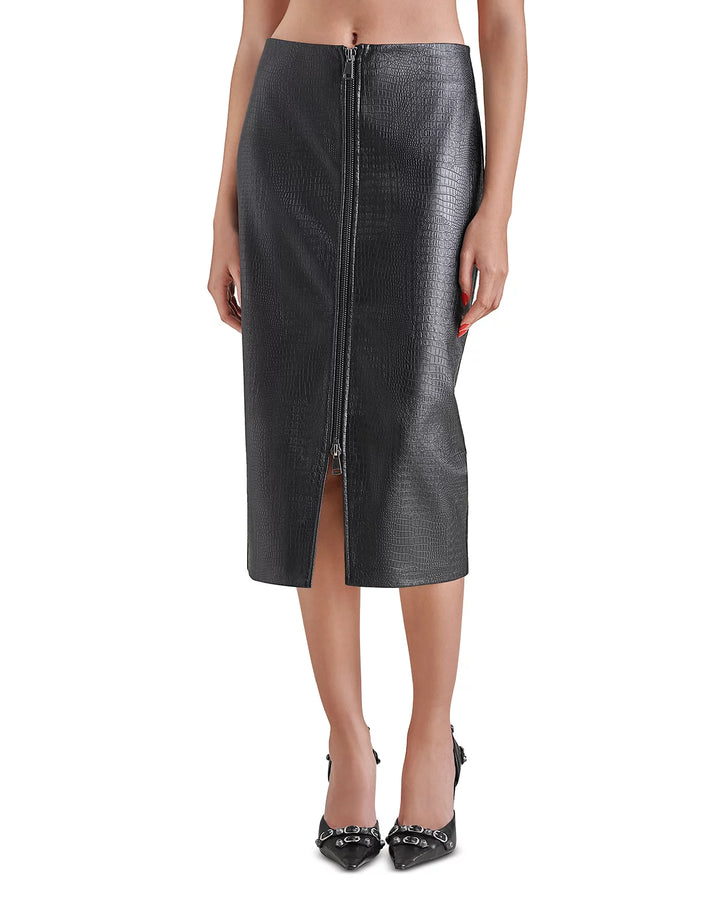 STEVE MADDEN Hayes Faux Leather Midi Skirt