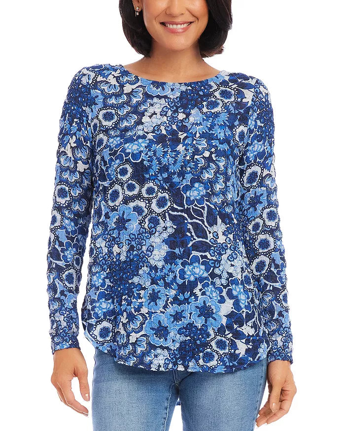 Karen Kane Long Sleeve Shirttail Top