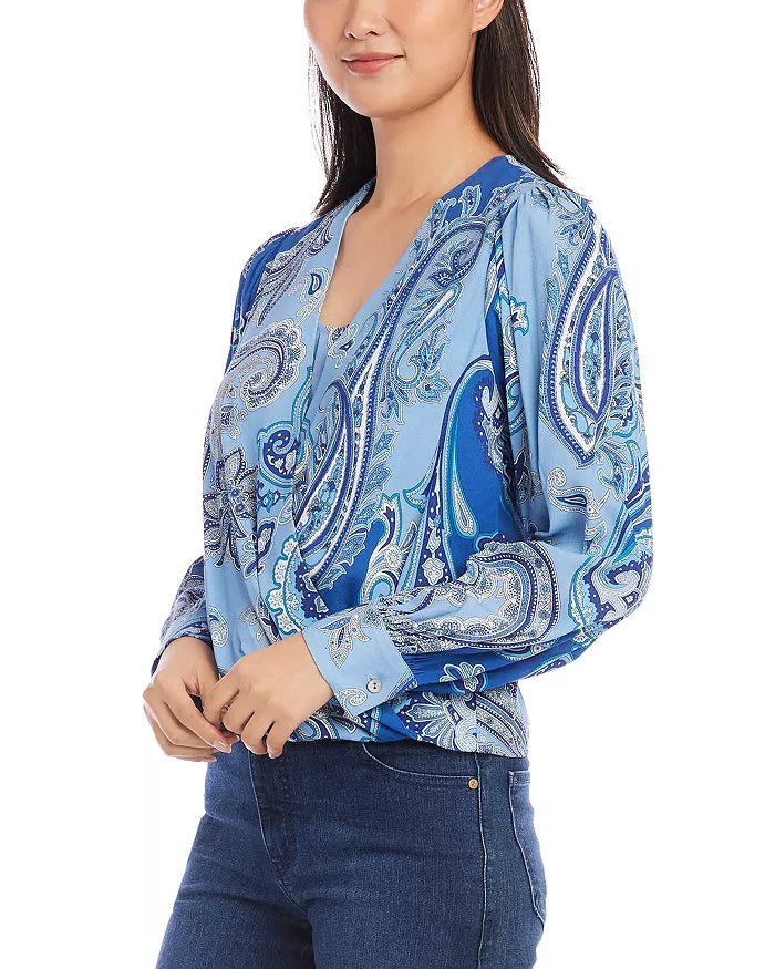 Karen Kane Drape Front Top Drape Front Top