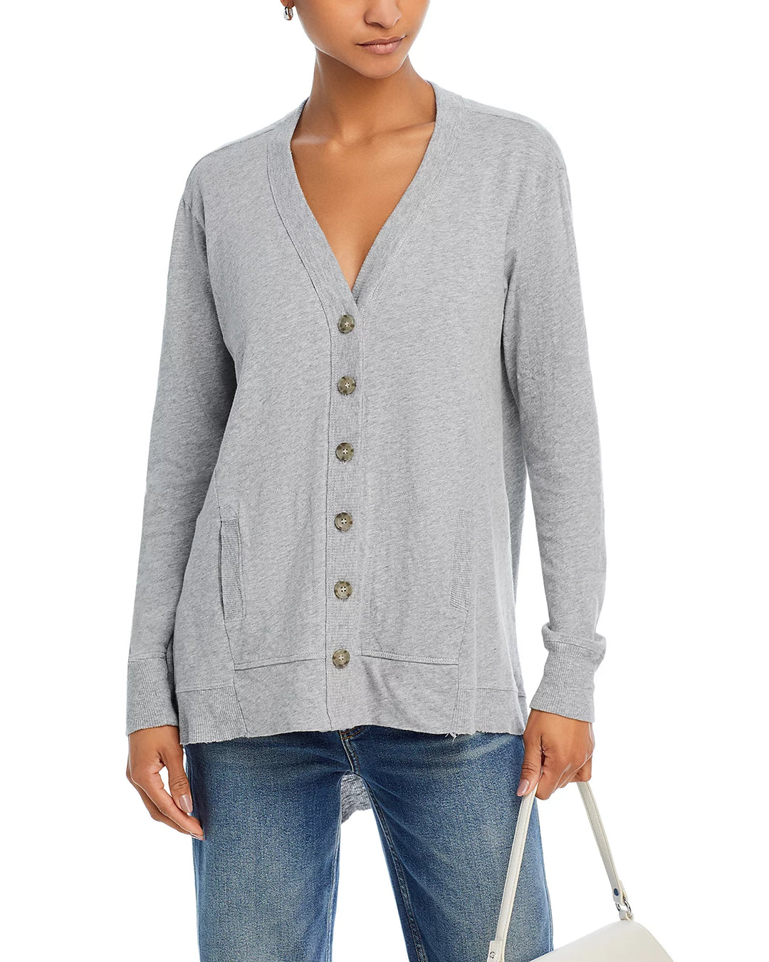 Wilt Asymmetrical Hem Cardigan Sweater