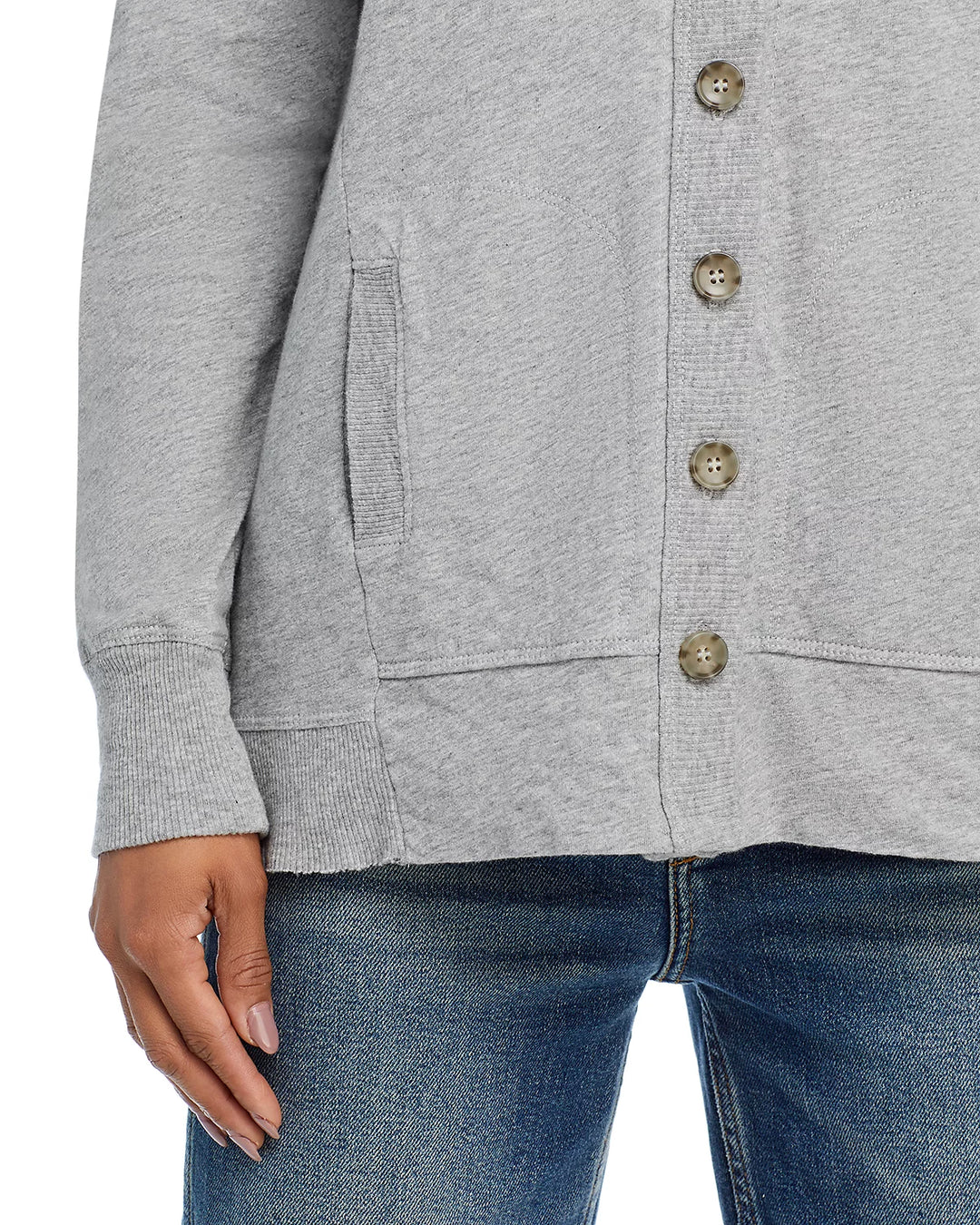 Wilt Asymmetrical Hem Cardigan Sweater