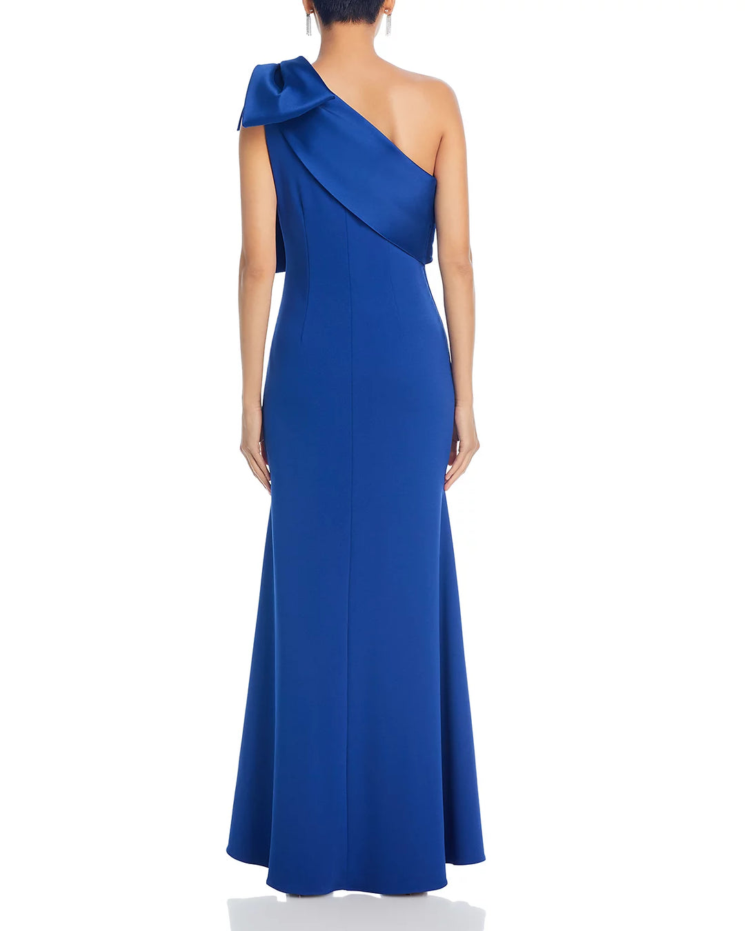 AQUA Long Satin Bow Maxi Dress