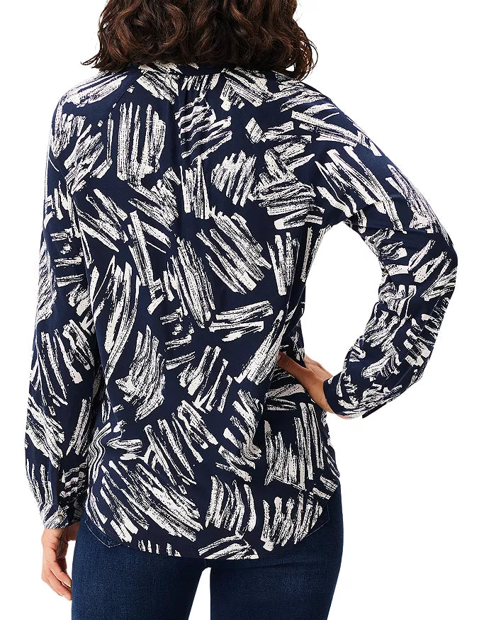 Nic+Zoe Sweet Strokes Printed Shirt