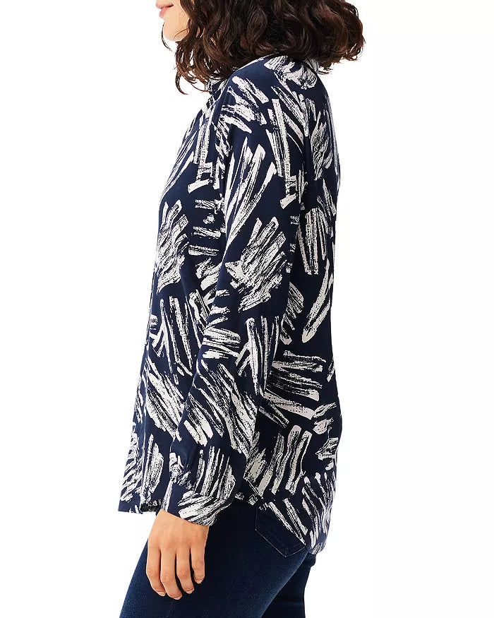Nic+Zoe Sweet Strokes Printed Shirt