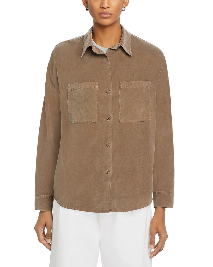 Monrow Mini Corduroy Pocket Shirt