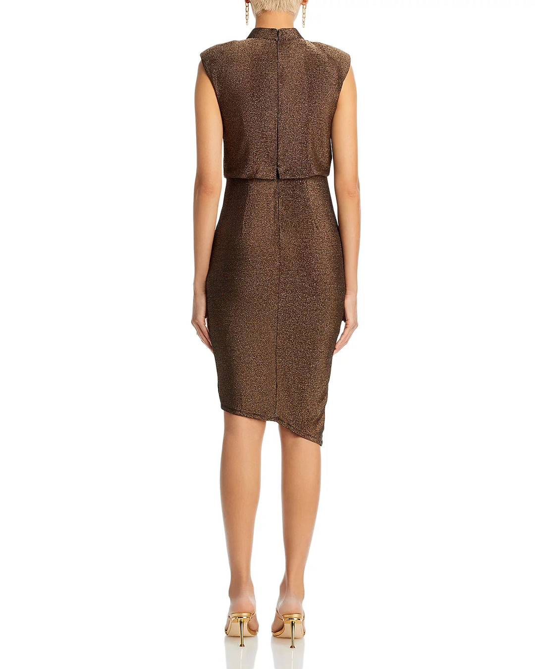 liv foster metallic asymmetrical knit dress Liv Foster Metallic Asymmetrical Knit Dress DGFOutlet