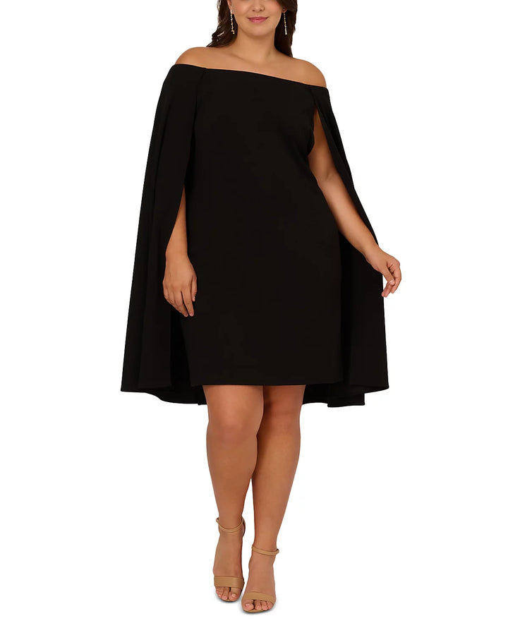 Adrianna Papell Plus Size Off-the-Shoulder Camp Dress
