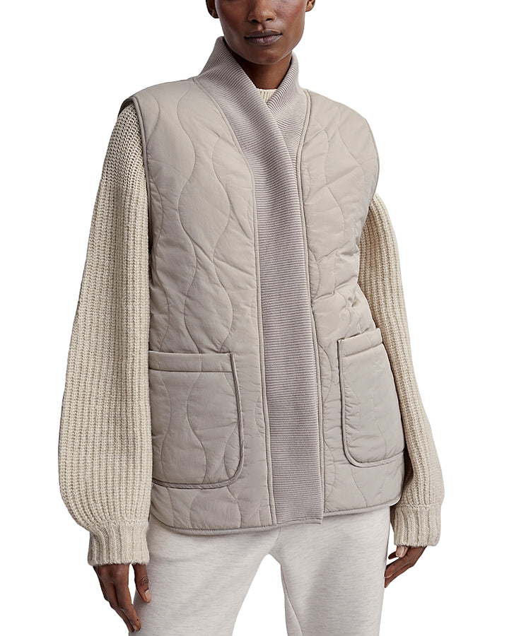 Varley Covey Reversible Quilted Sherpa Vest