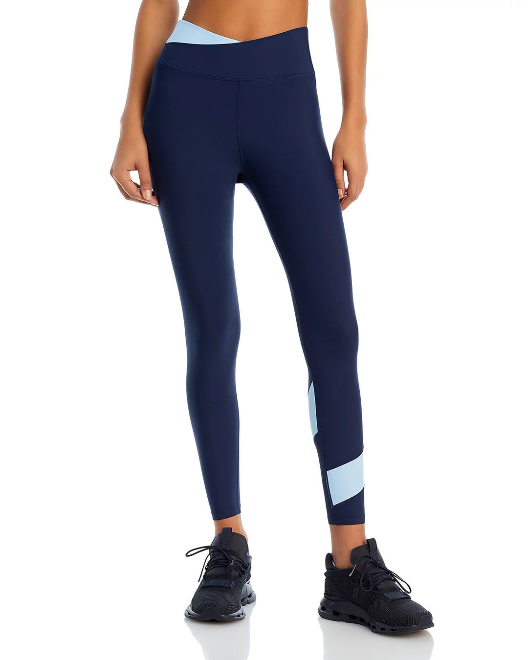 AQUA Color Blocked High Rise 7/8 Leggings