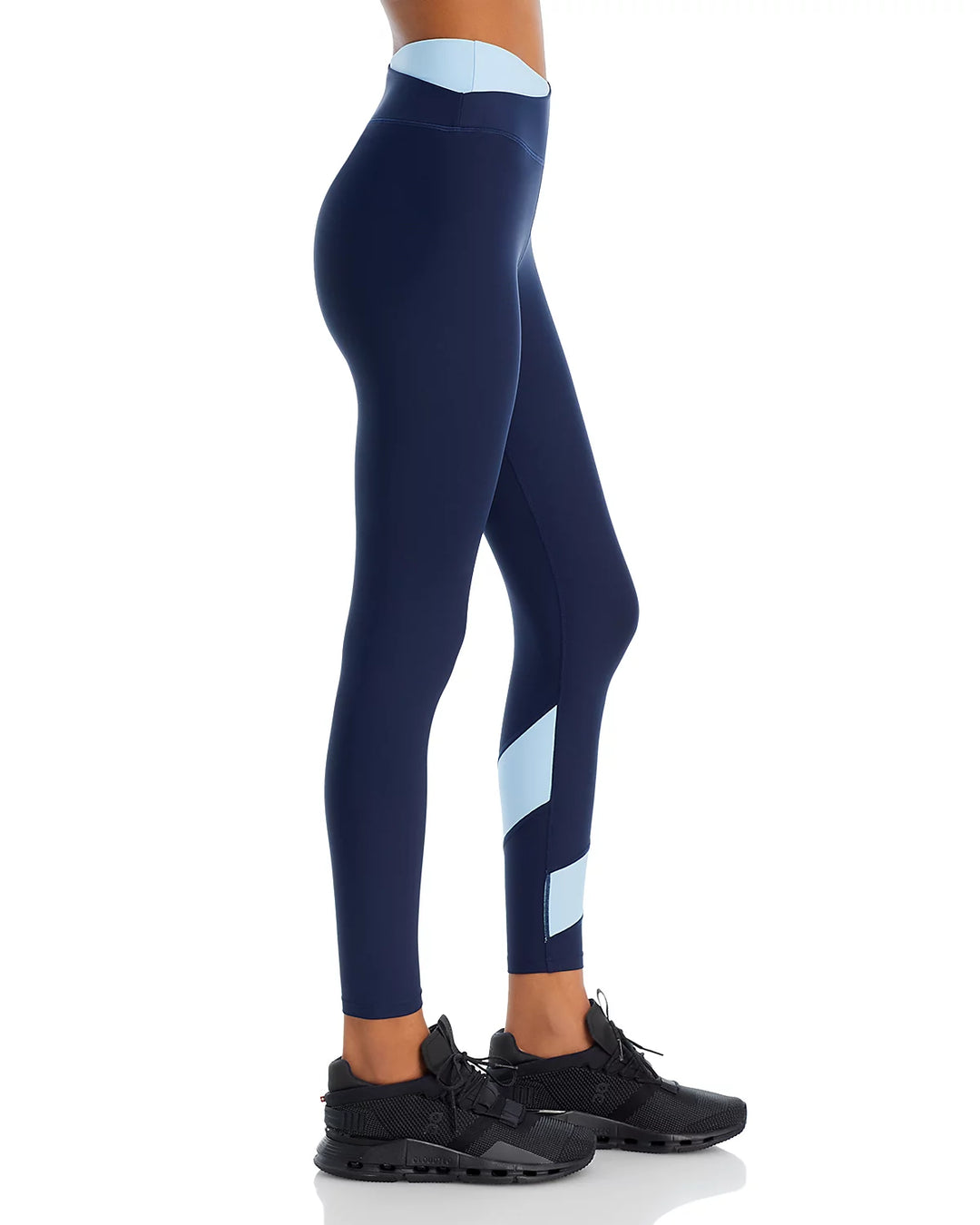 AQUA Color Blocked High Rise 7/8 Leggings