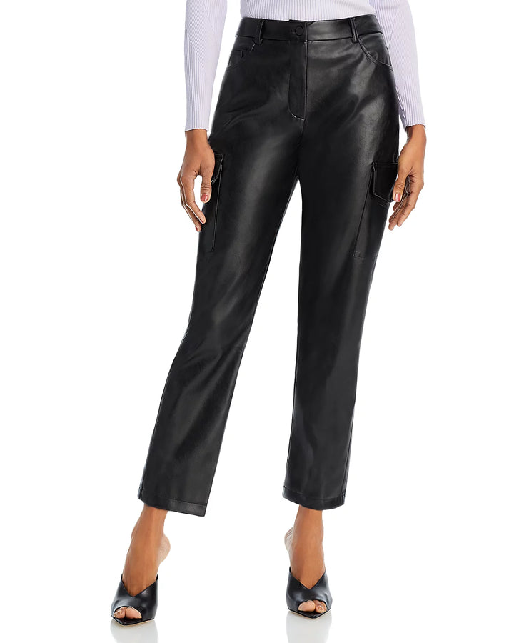 Lucy Paris Faux Leather Cargo Pants