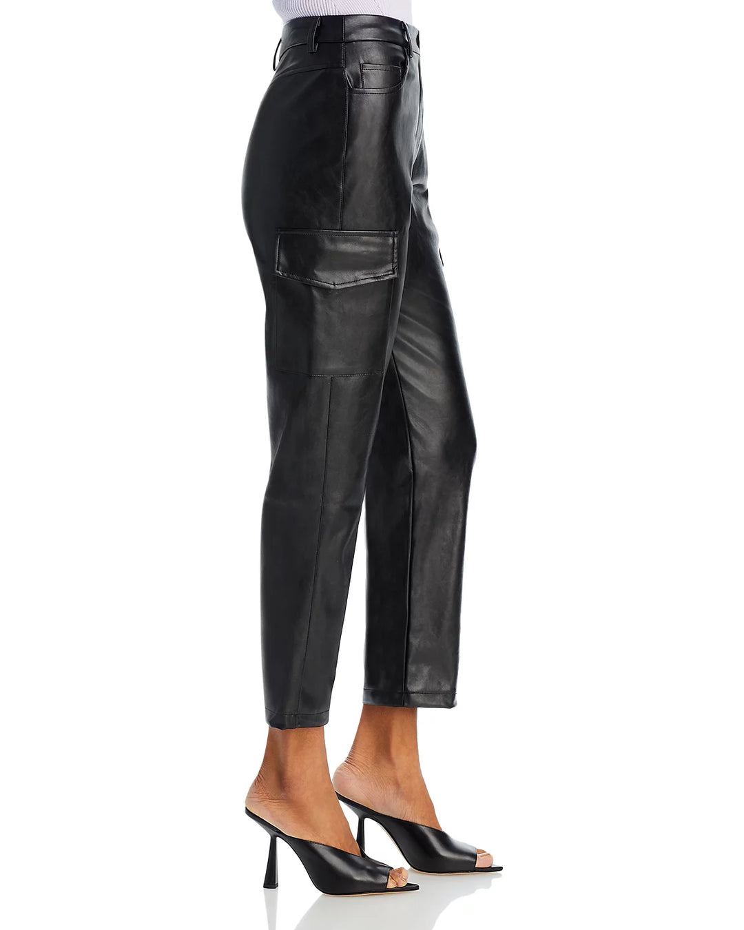 Lucy Paris Faux Leather Cargo Pants