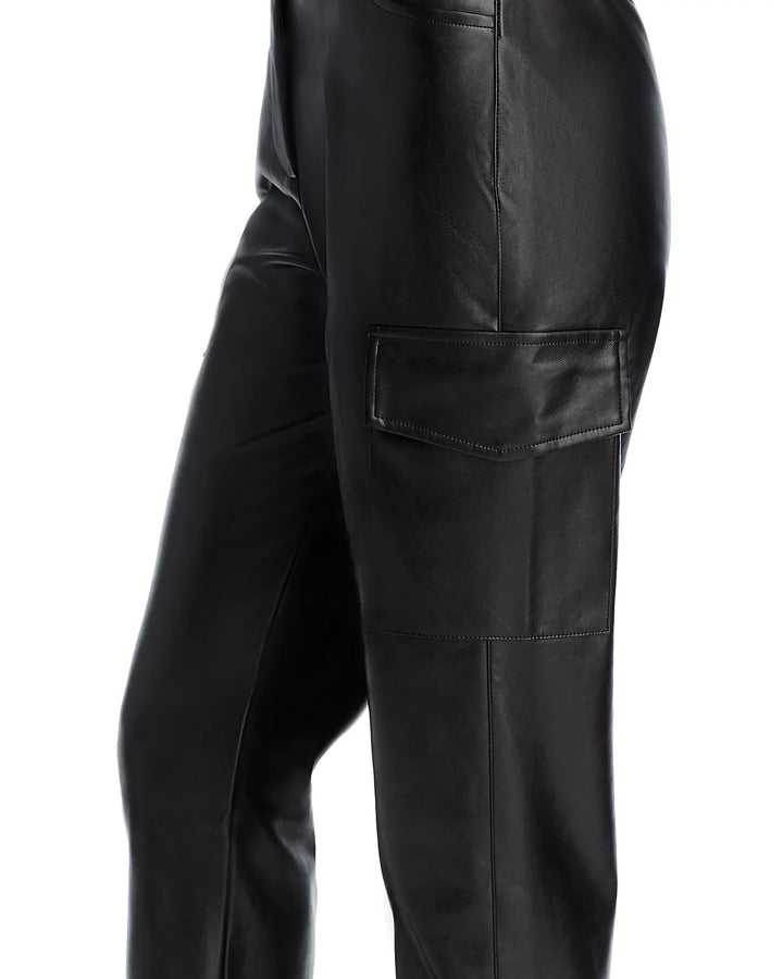 Lucy Paris Faux Leather Cargo Pants