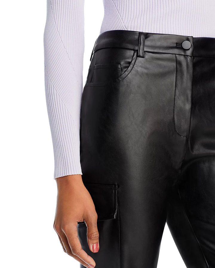 Lucy Paris Faux Leather Cargo Pants