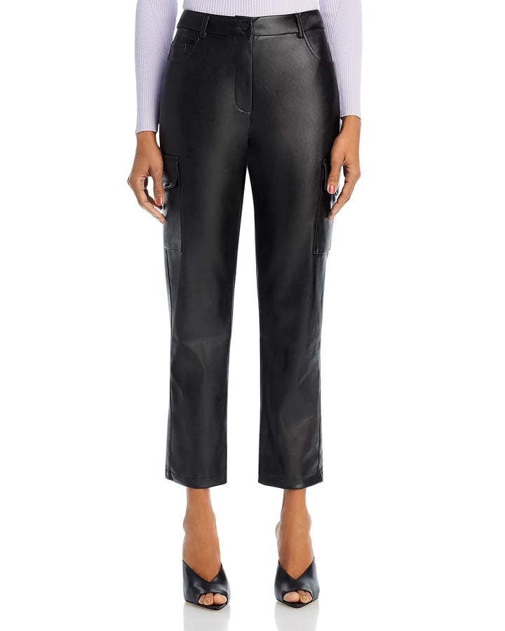 Lucy Paris Faux Leather Cargo Pants