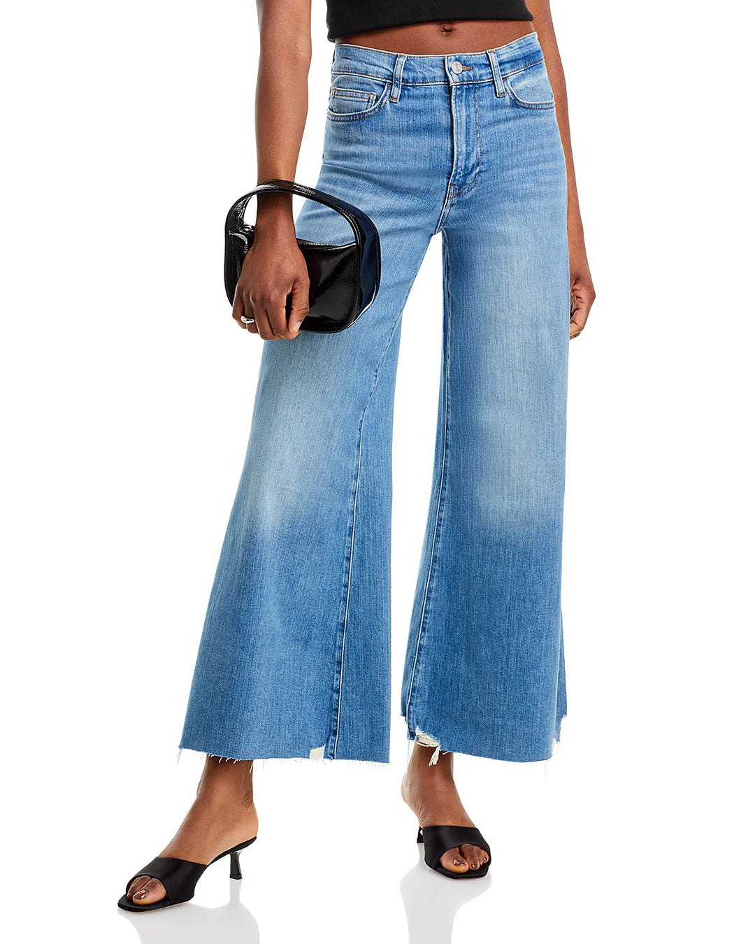 FRAME Le Palazzo Crop High Rise Wide Leg Jeans