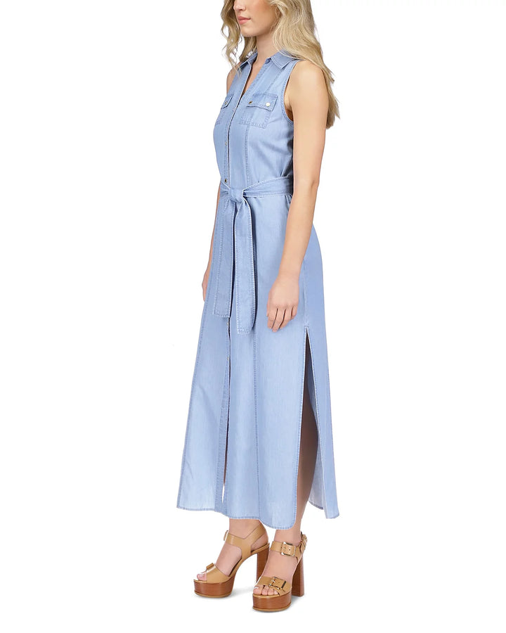 MICHAEL MICHAEL KORS Belted Maxi Shirtdress