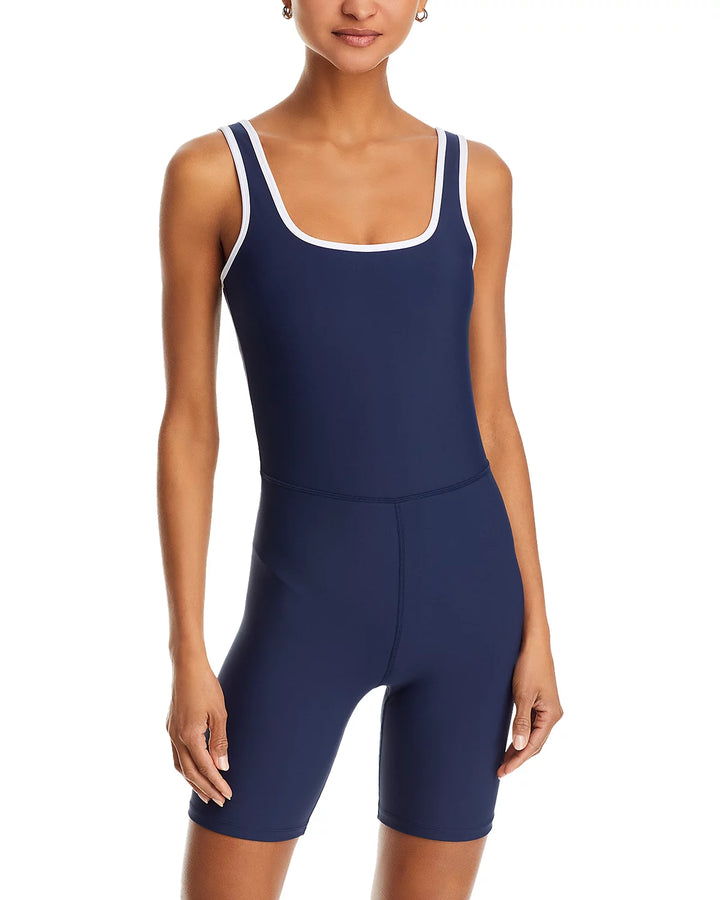 AQUA Square Neck Unitard