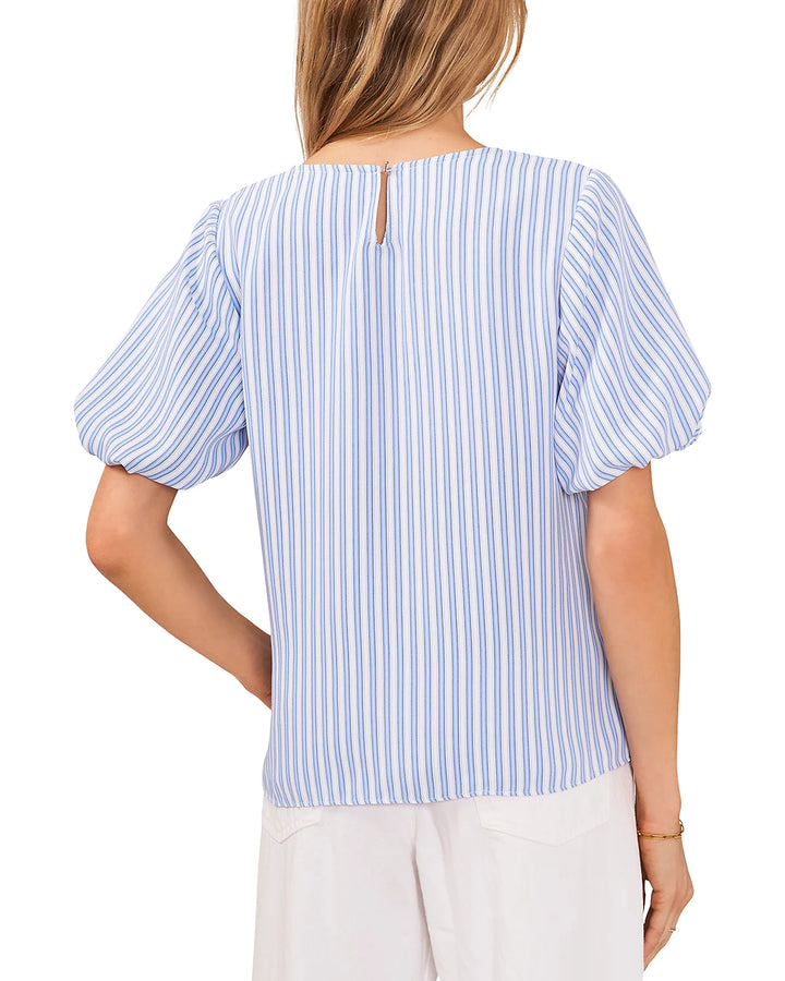 VINCE CAMUTO Striped Puff Sleeve Top