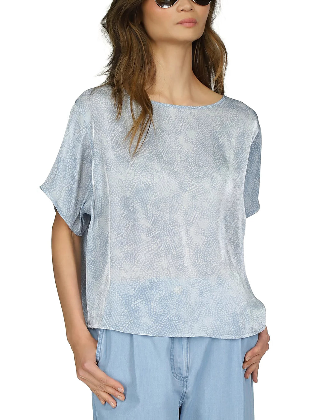 Michael Kors Petal Boat Neck Top