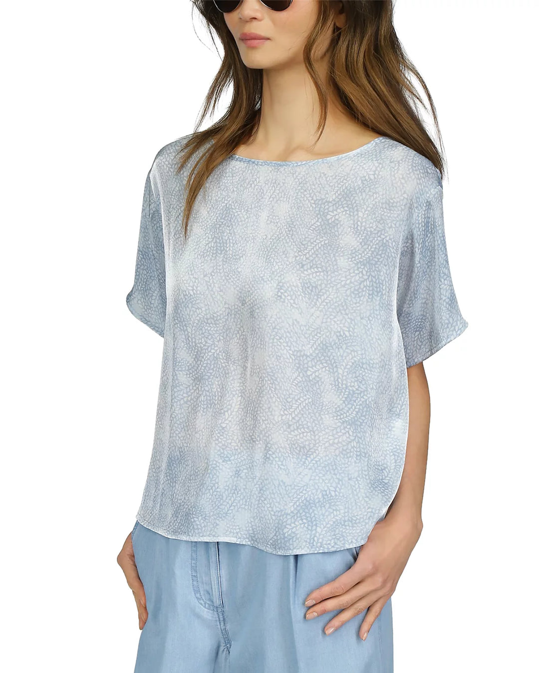 Michael Kors Petal Boat Neck Top