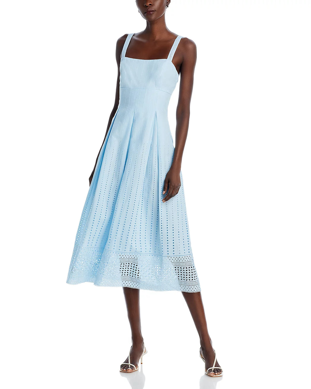 FRENCH CONNECTION Abana Eyelet Midi Dress