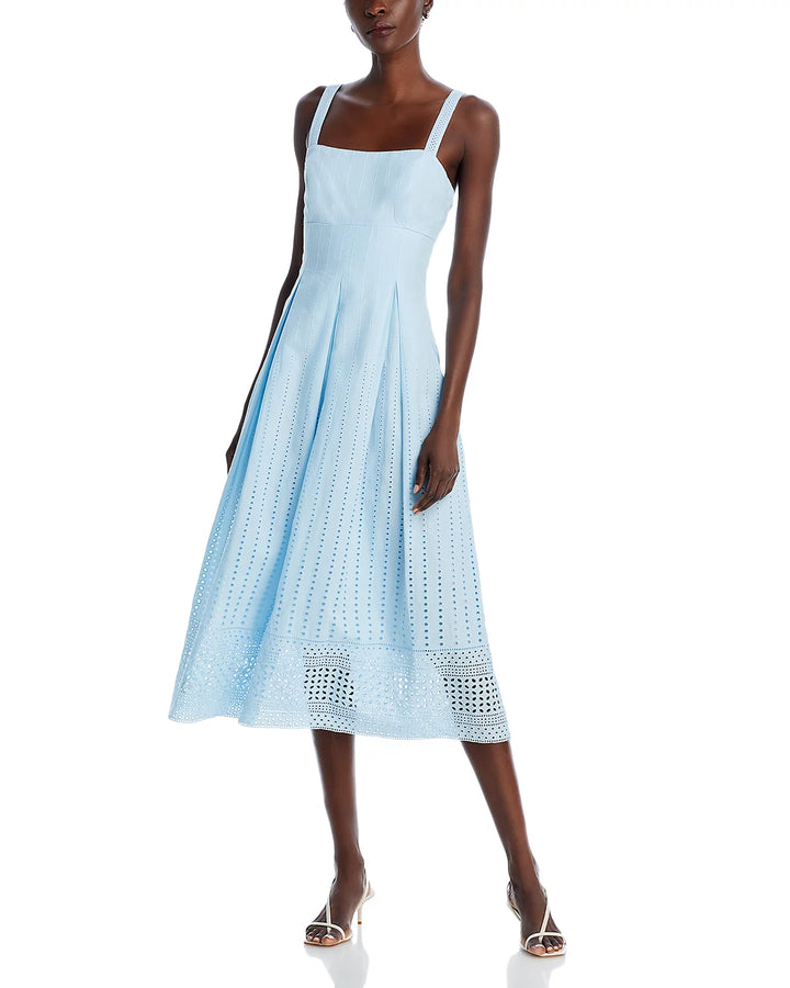 FRENCH CONNECTION Abana Eyelet Midi Dress
