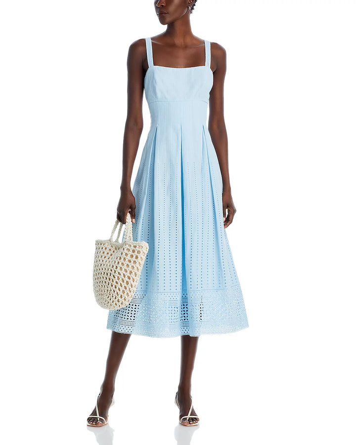 FRENCH CONNECTION Abana Eyelet Midi Dress