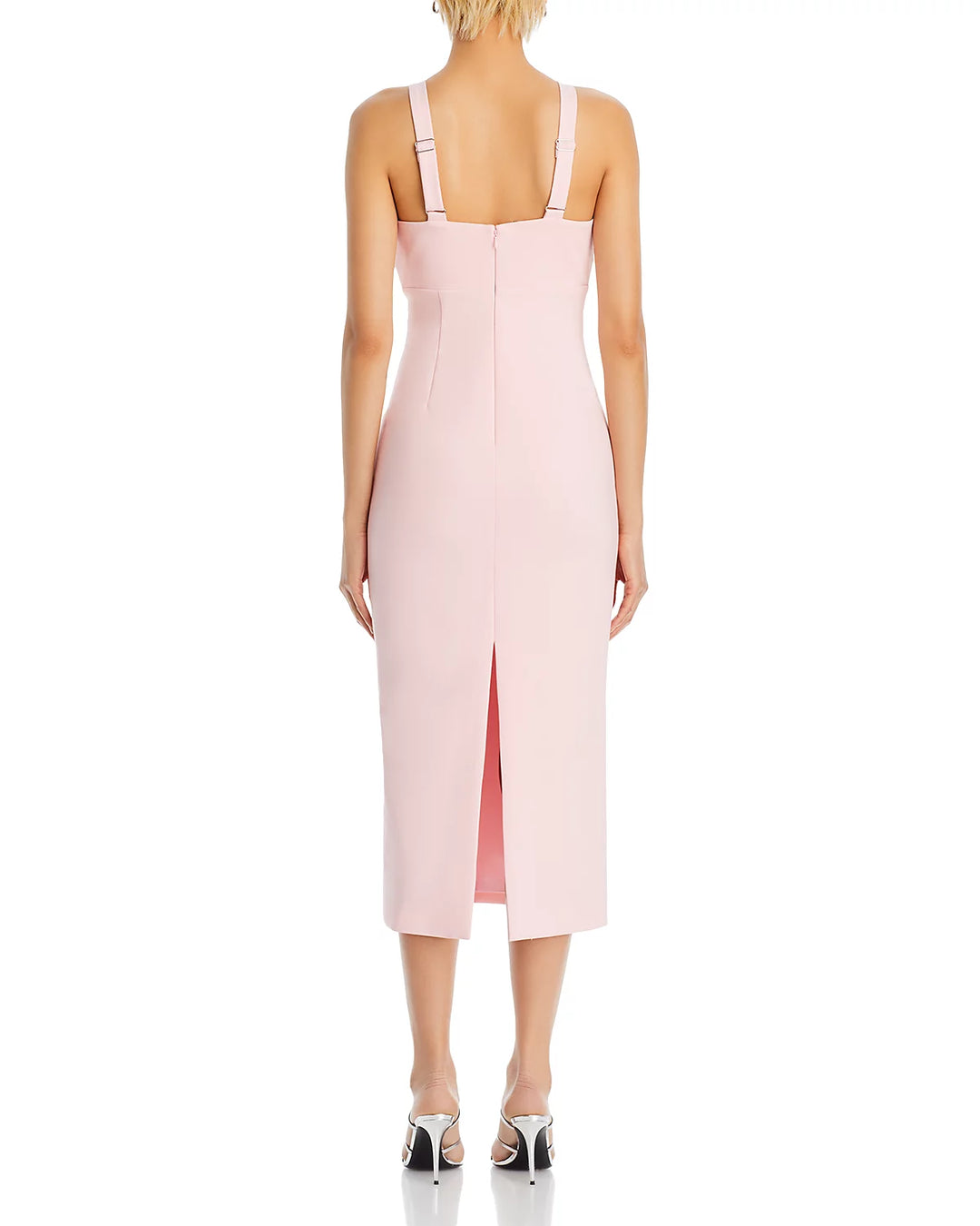 LIKELY Meena Ruched Keyhole Midi Dress