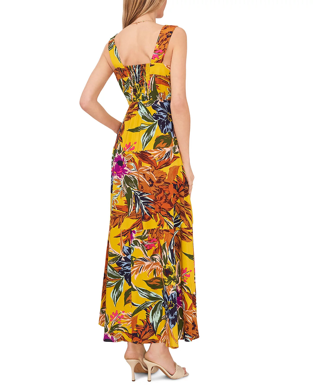 VINCE CAMUTO Printed Challis Maxi Dress