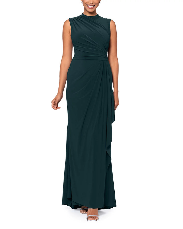 AQUA Draped Gown