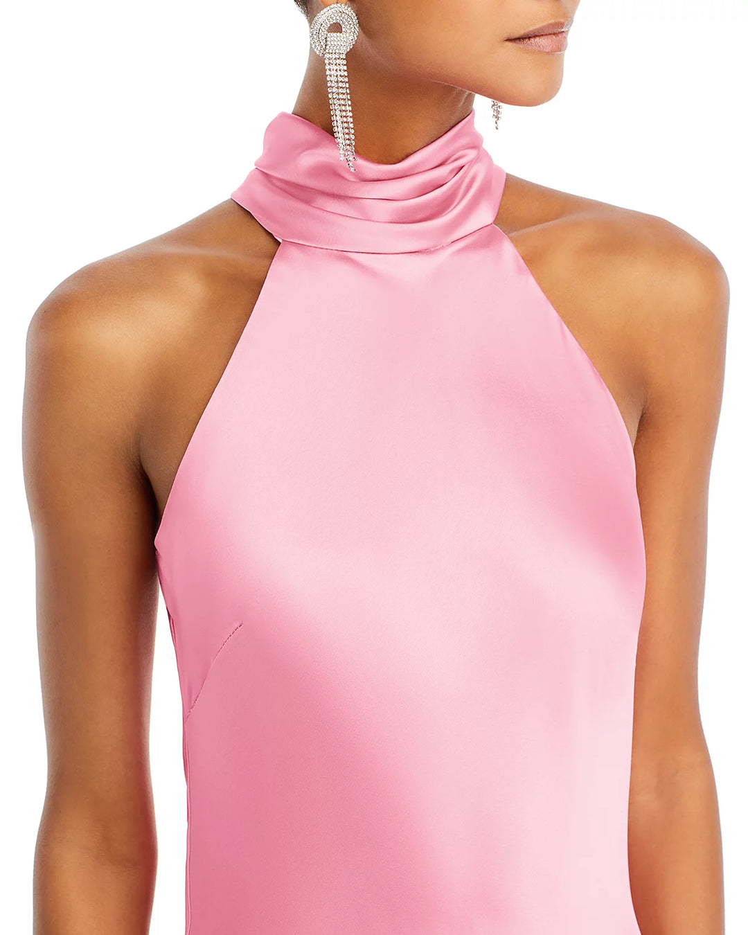 AQUA Sleeveless Satin Gown