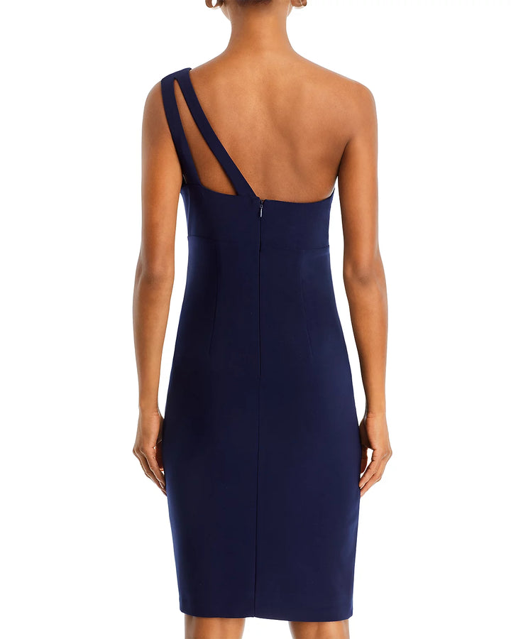 AQUA One Shoulder Keyhole Cocktail Dress