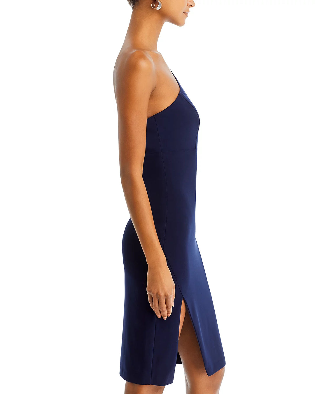 AQUA One Shoulder Keyhole Cocktail Dress