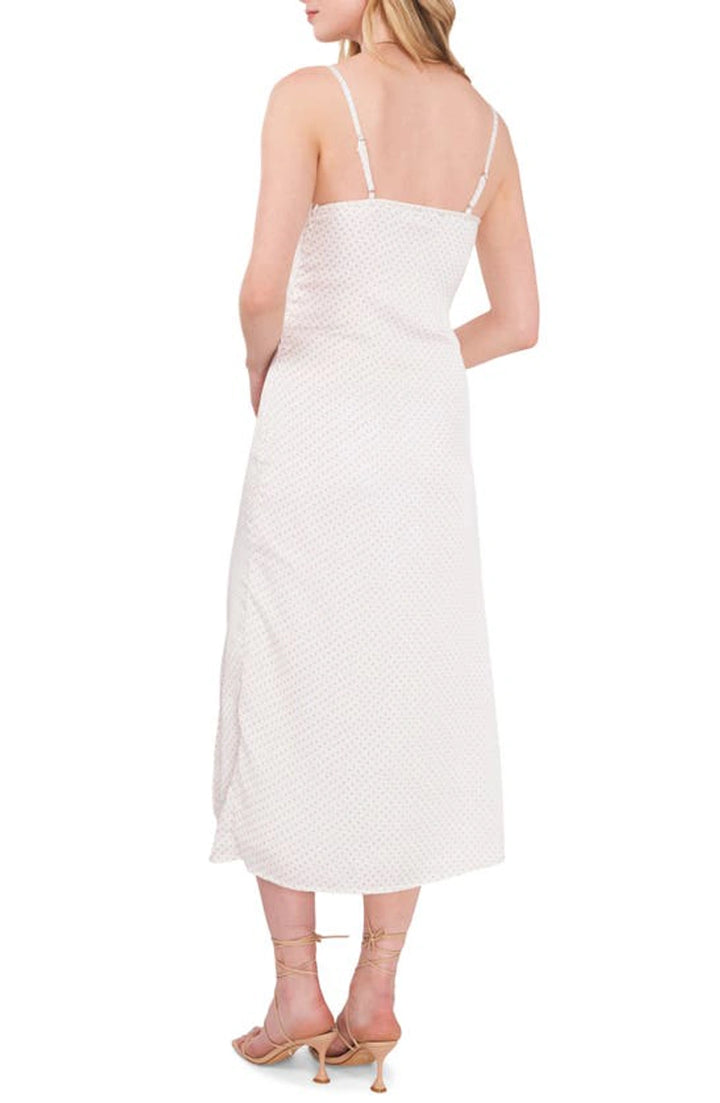 1. STATE Asymmetric Button Front Slip Dress