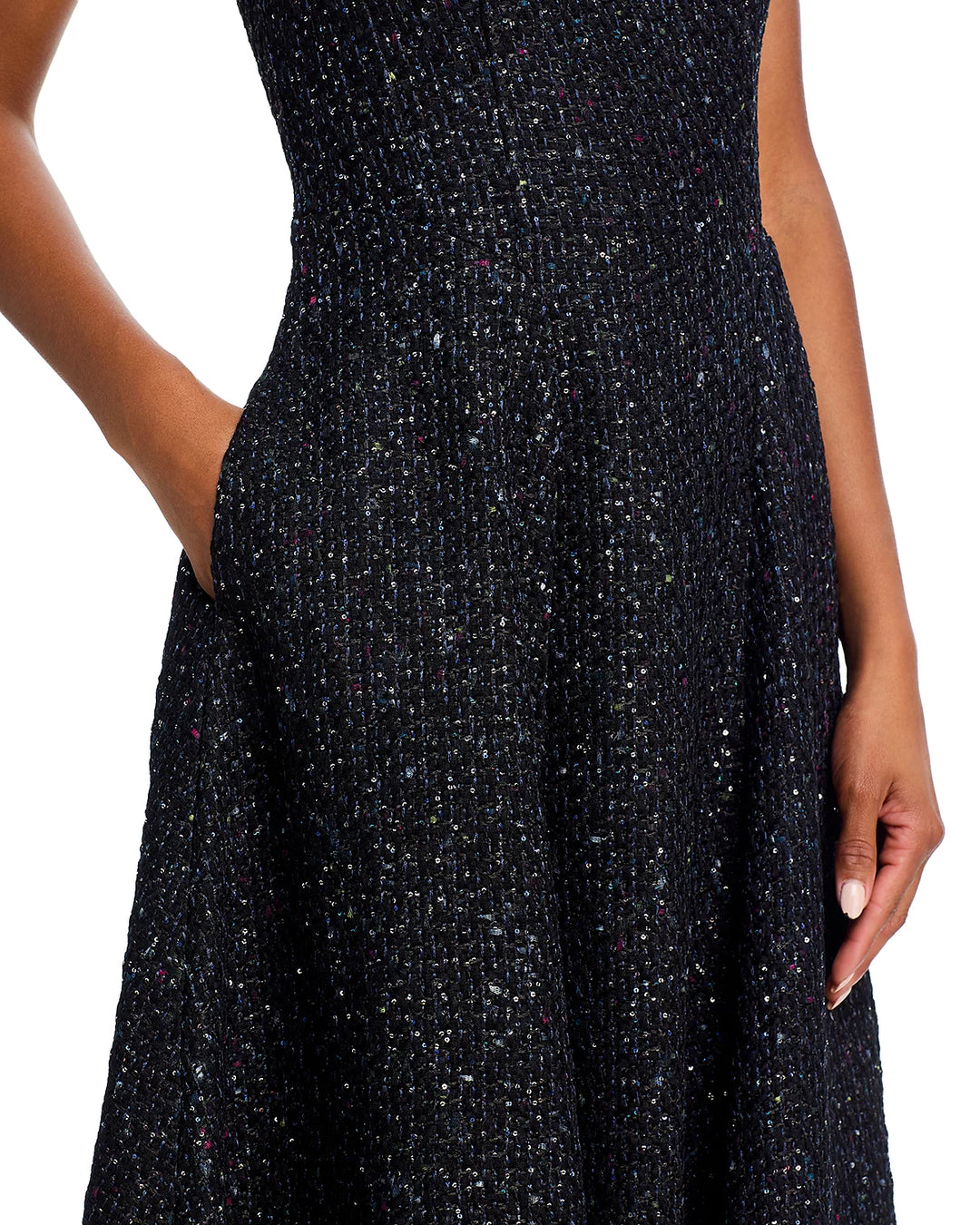 AQUA x Wicked Sequin Tweed Dress